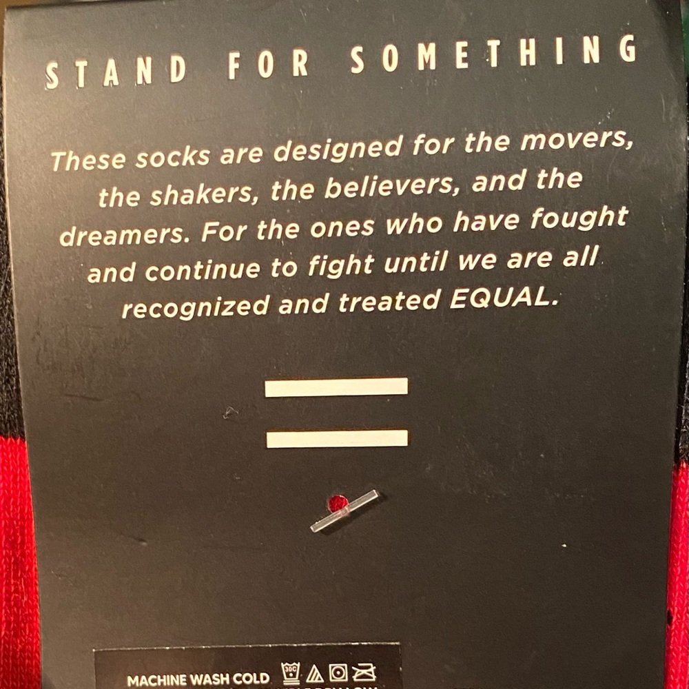 EQUAL Stand For Something Malcolm X Socks - Picture 3 of 4